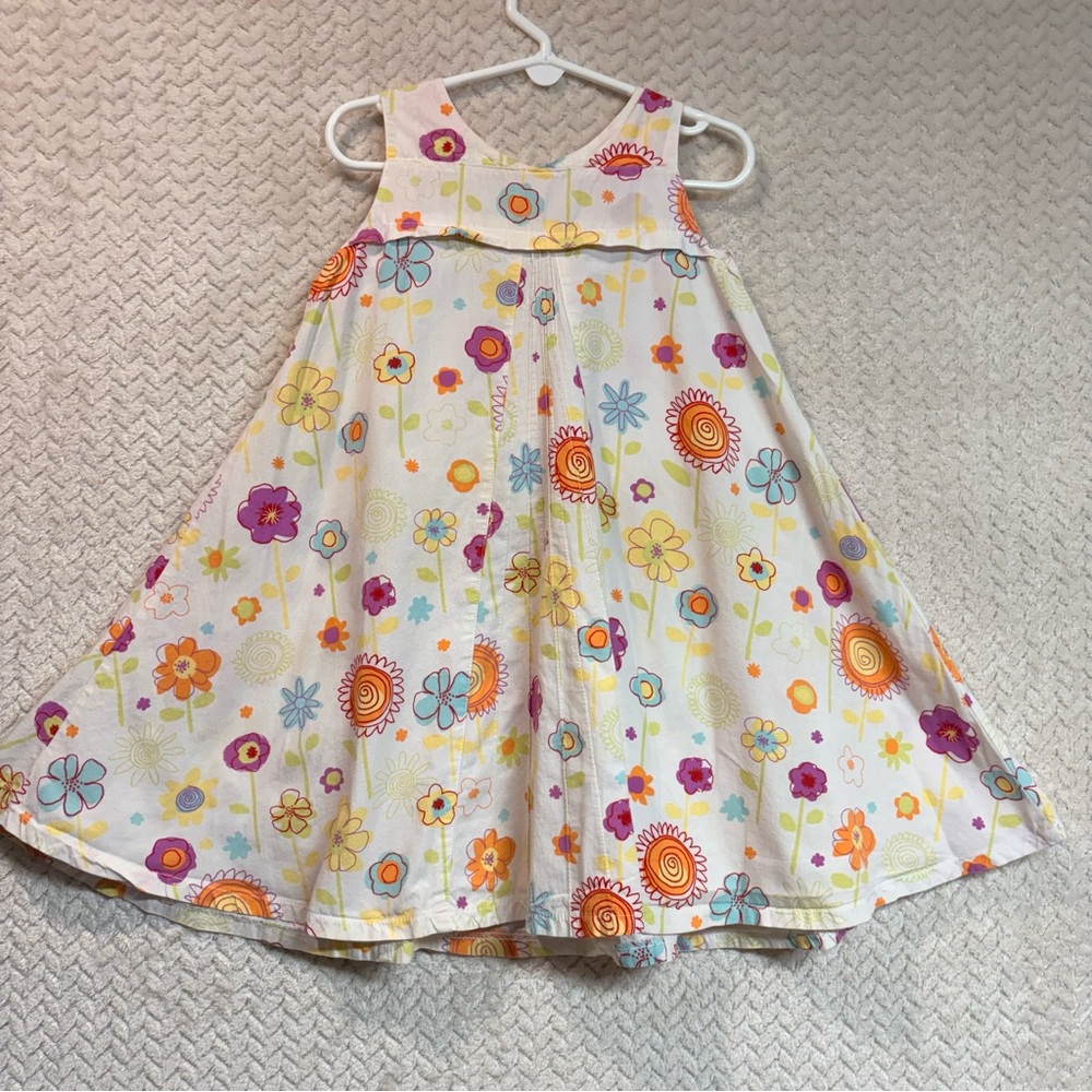 Vintage Catimini France Floral Sun Dress Girl 6A/114 Cotton‎ Pleated Whimsical